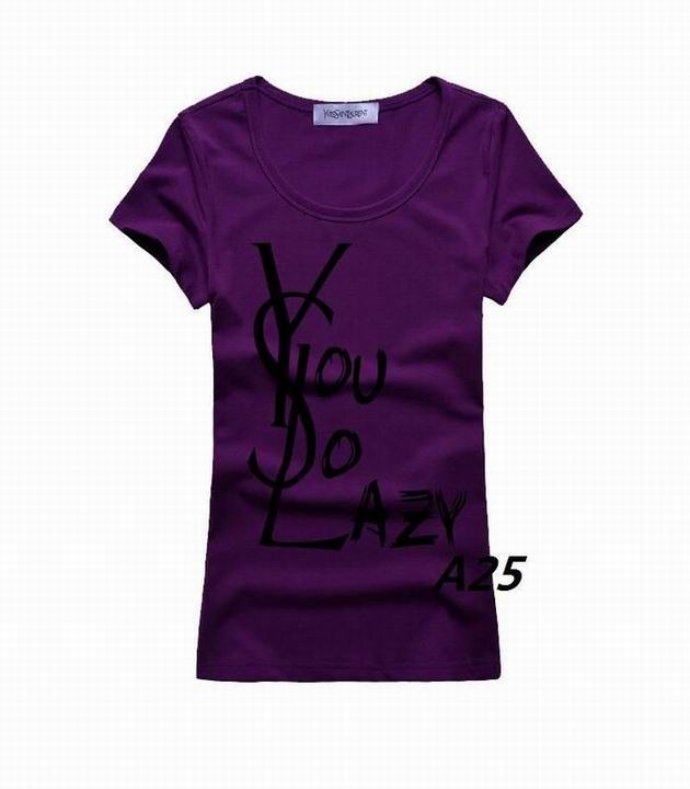 YSL short round collar T woman S-XL-071